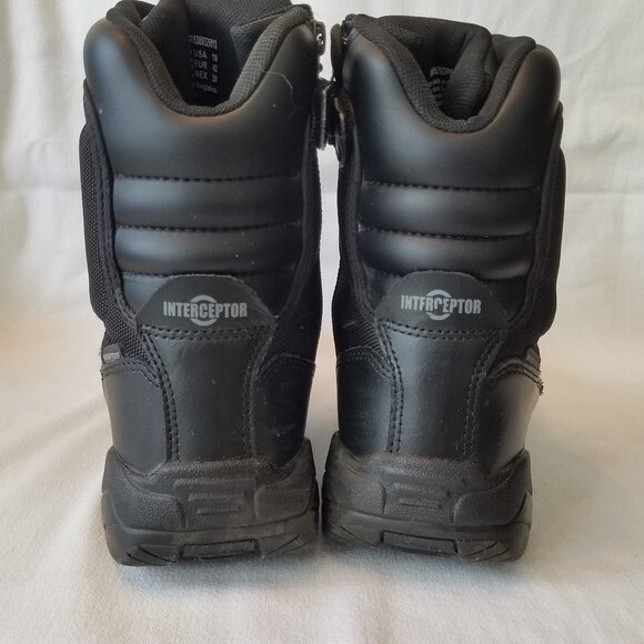 Interceptor Tactical Boots Side Zip Size 10 Black Combat Men’s EUC - Picture 5 of 8